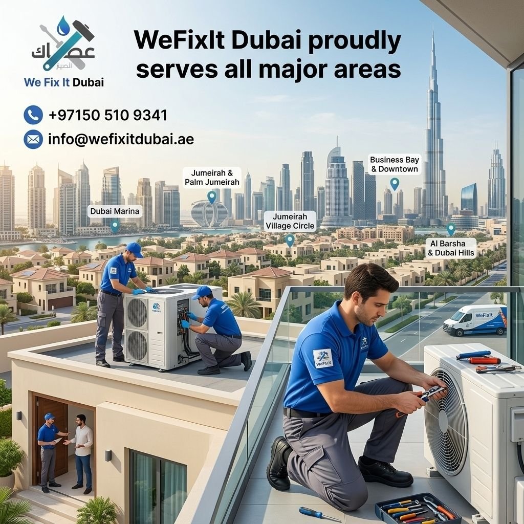 Service Areas We Cover for AC Service in Dubai