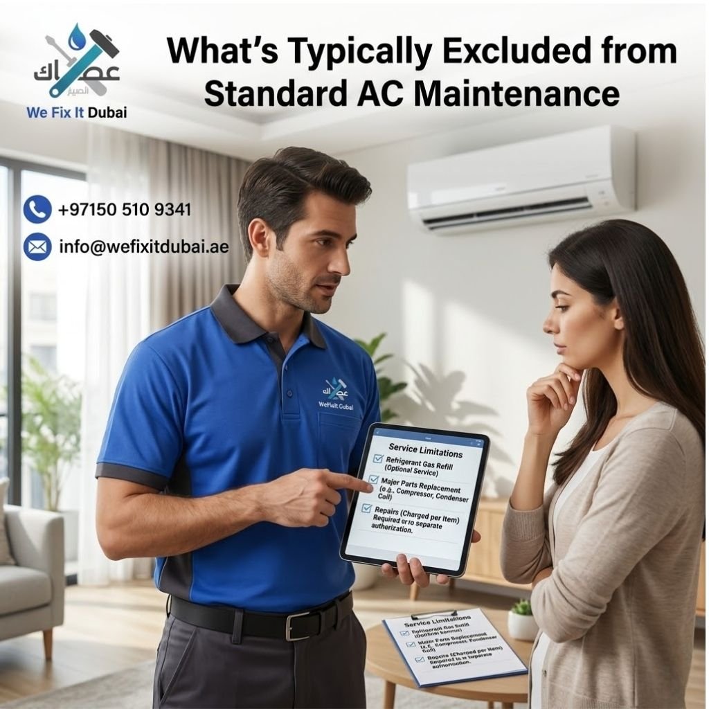What Is Not Usually Included in Standard AC Maintenance?