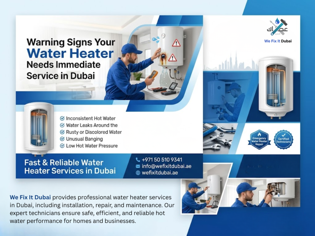 Warning Signs Your Water Heater Needs Immediate Service in Dubai
