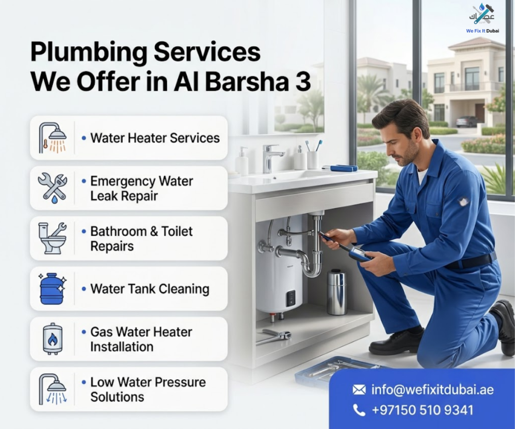 Plumbing Services We Offer in Al Barsha 3