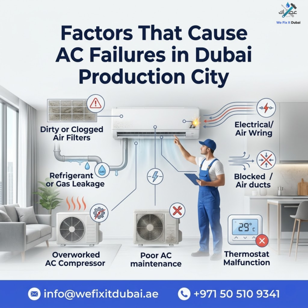 Factores That Cause AC Failures in Dubai PRoduction City